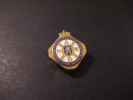 ANWB ,Koninklijke Nederlandse Toeristenbond ( organisatie voor verkeer en toerisme) goudkleurig